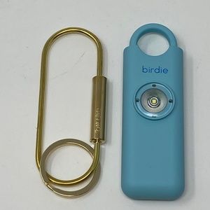 She's a Birdie Personal Alarm for Women Siren Strobe Light Key Chain Aqua Blue